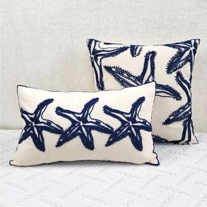 2pc Embroidered Starfish Cushion Covers (Case Only)